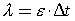 Lambda = Epsilon times delta t