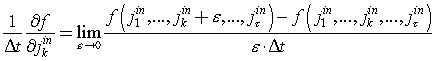 Definition of partial derivatives