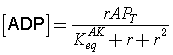 Concentration of ADP