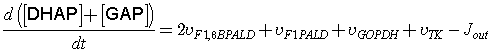 Evolution of DHAP+GAP