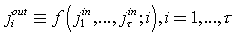 Multivariate function of the input