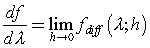 Derivative from a finite-difference formula