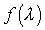Function of lambda