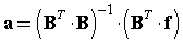 Least-squares solution