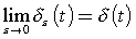 Delta as a limit